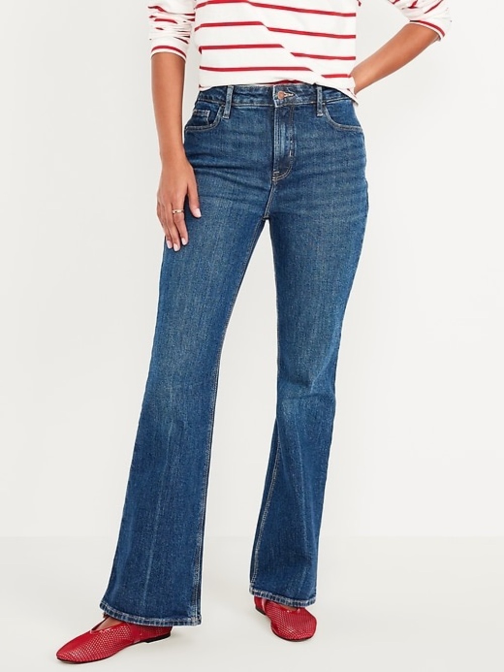 Old Navy higher high rise flare secret smooth pockets - 16